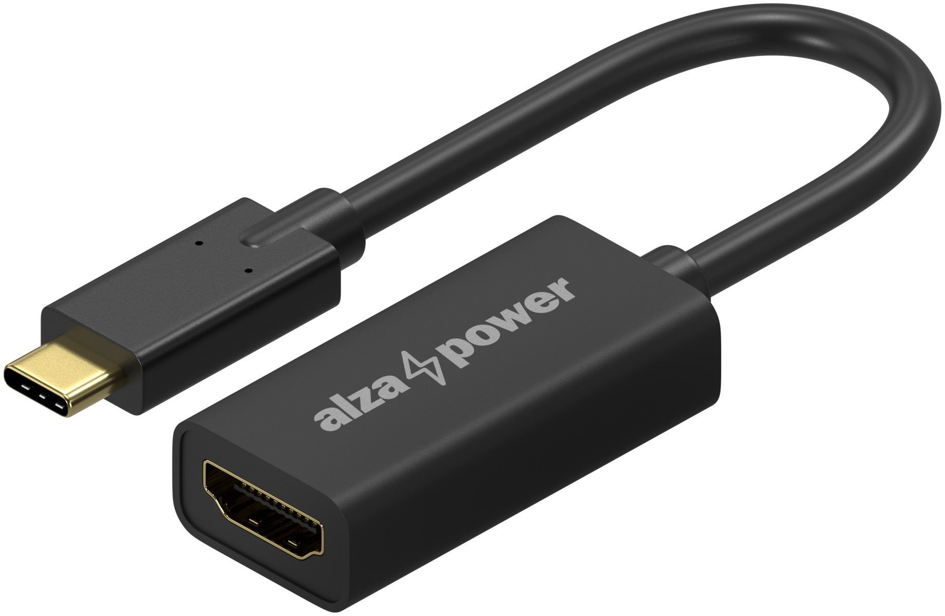 AlzaPower USB-C (M) to HDMI 2.0 4K 60Hz (F) 0.1m Matt Black Adapter