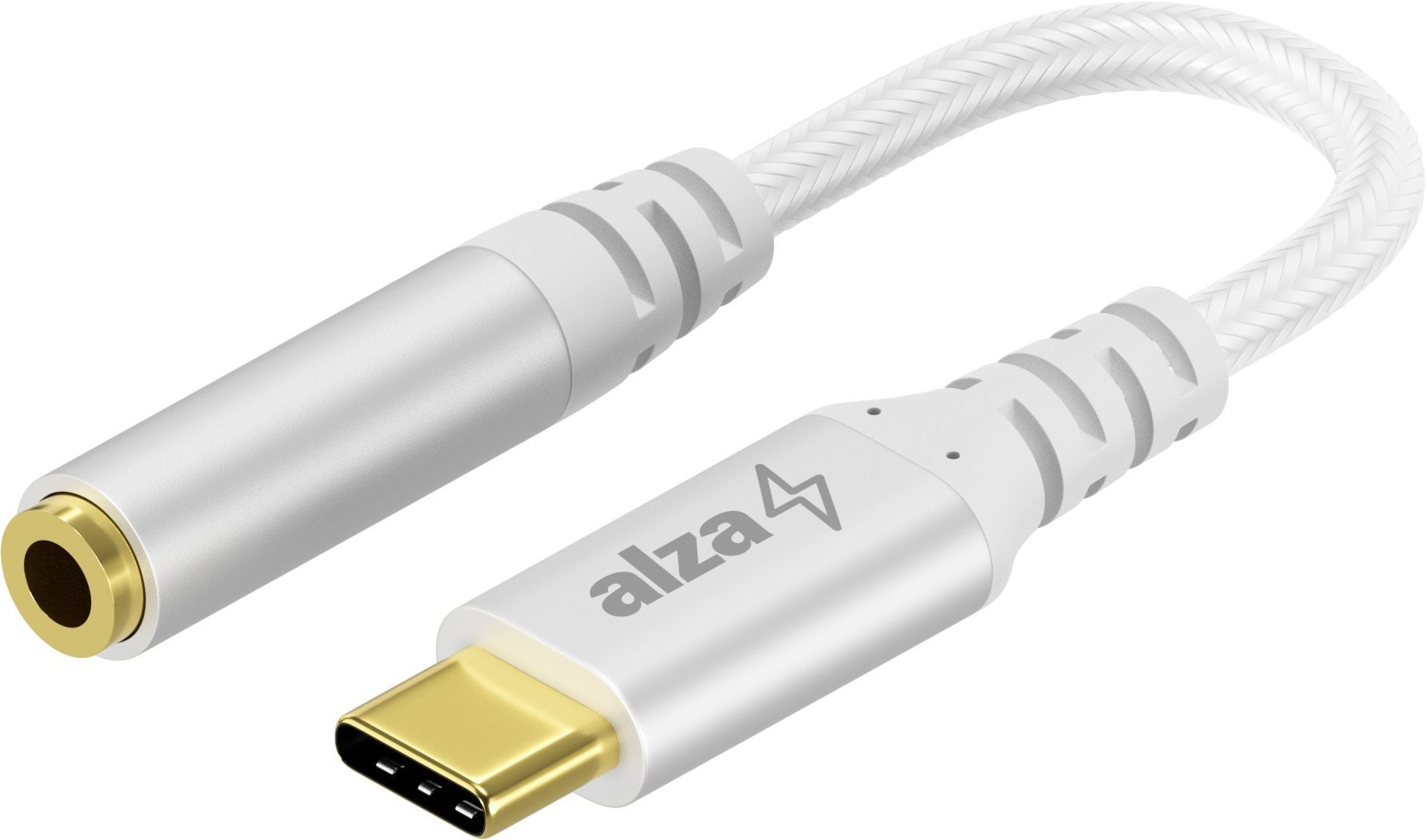 AlzaPower USB-C (M) to 3.5mm Jack (F) 0.1m - silber Adapter