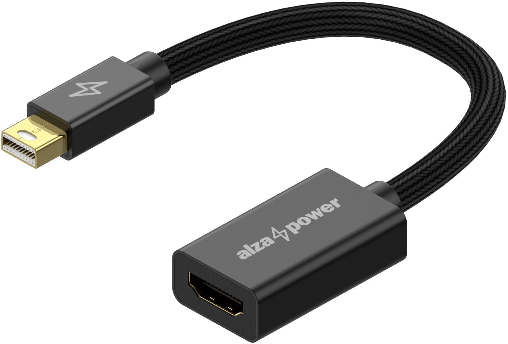 AlzaPower AluCore Mini DisplayPort (M) to HDMI (F) 4K 30Hz čierny...
