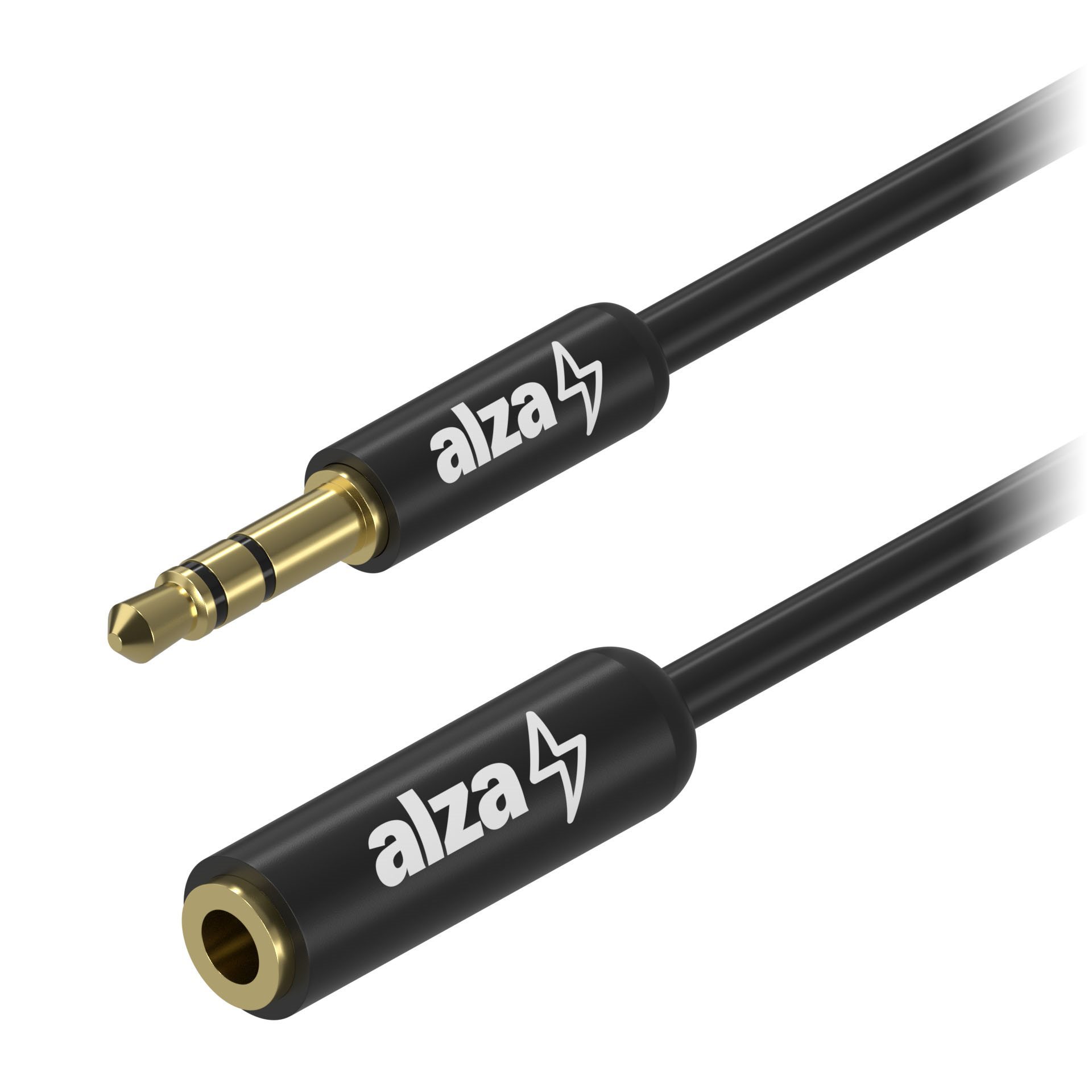 AlzaPower Audio 3.5mm Jack (M) to 3.5mm Jack (F) 1m AUX Cable