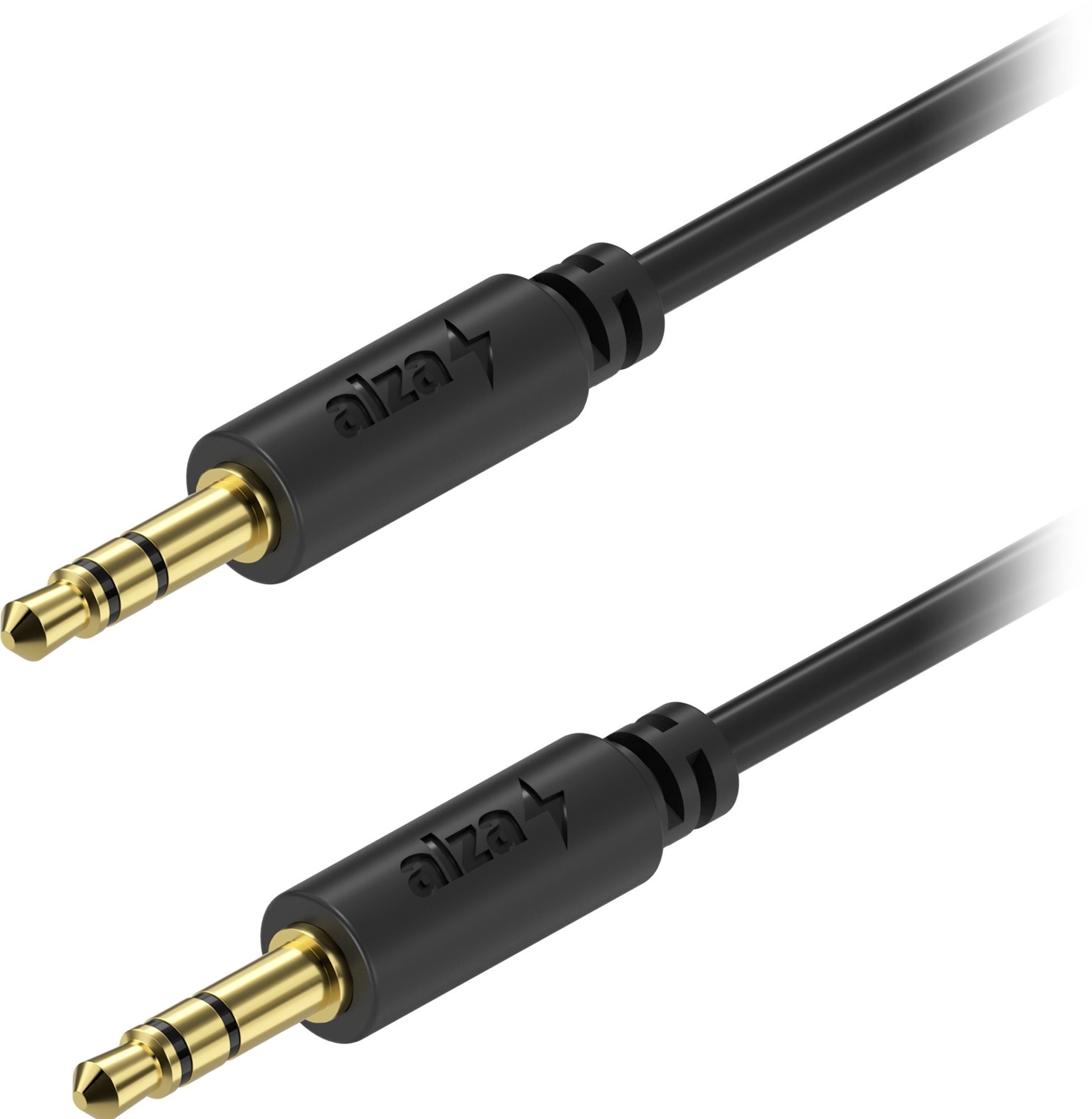 AlzaPower Core Audio 3.5mm Jack (M) to 3.5mm Jack (M), 1m - fekete...