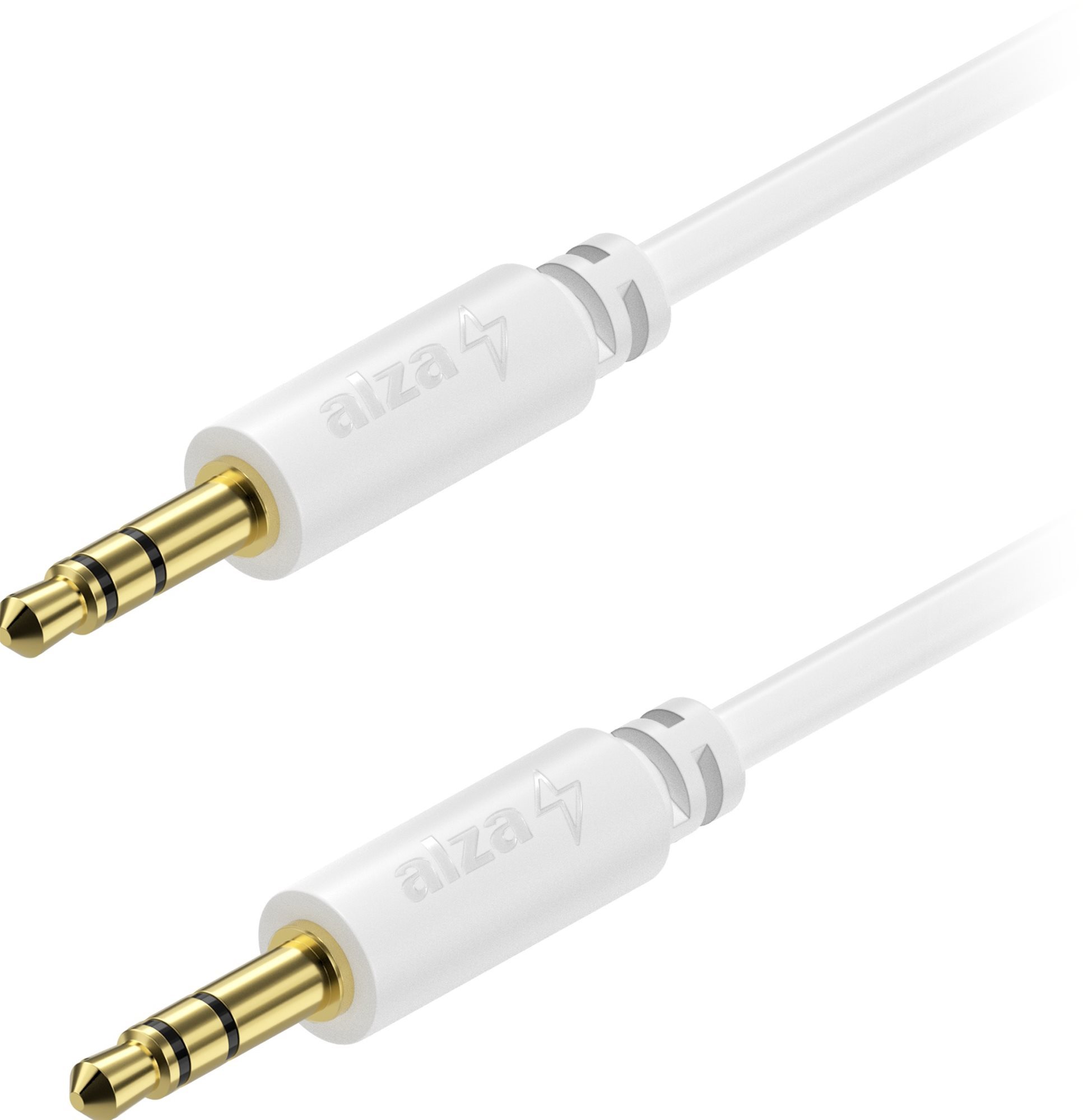 AlzaPower Core Audio 3.5mm Jack (M) to 3.5mm Jack (M), 1m - fehér...