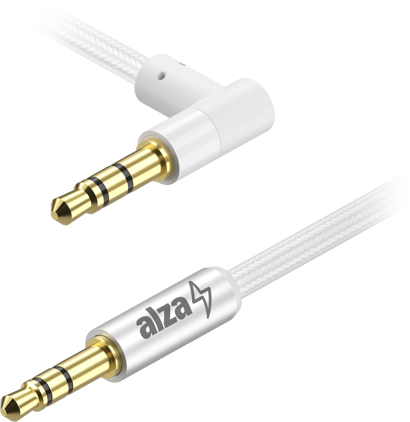 AlzaPower 90Core Audio 3.5mm Jack (M) to 3.5mm Jack 90° (M), 0,5m -...