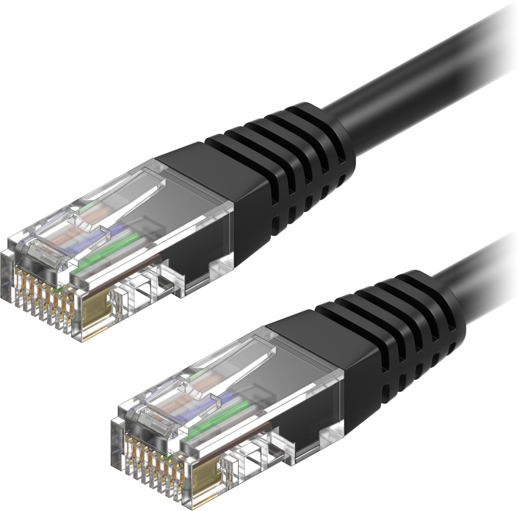 AlzaPower Patch CAT5E UTP 2m Black Ethernet Cable
