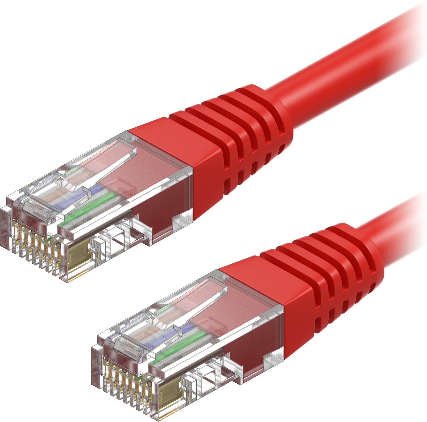 AlzaPower Patch CAT5E UTP 0.5m Red Ethernet Cable