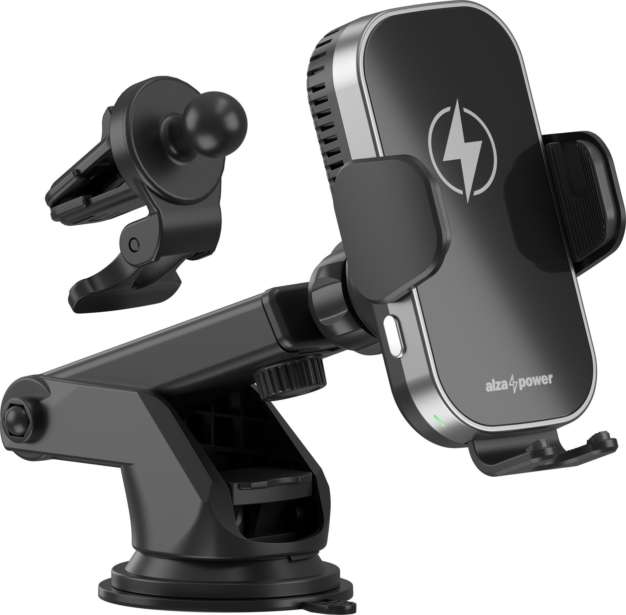 AlzaPower WF430 Fan Wireless Car Charger 15W schwarz Handyhalterung