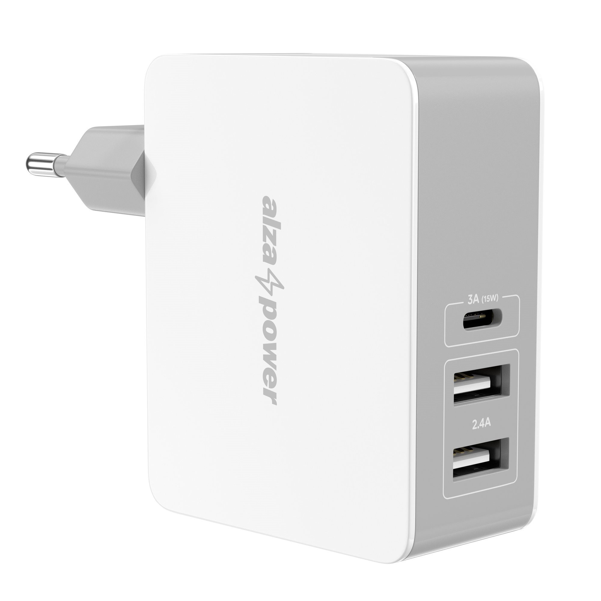 AlzaPower T3C Triple Charger 5.4A White AC Adapter