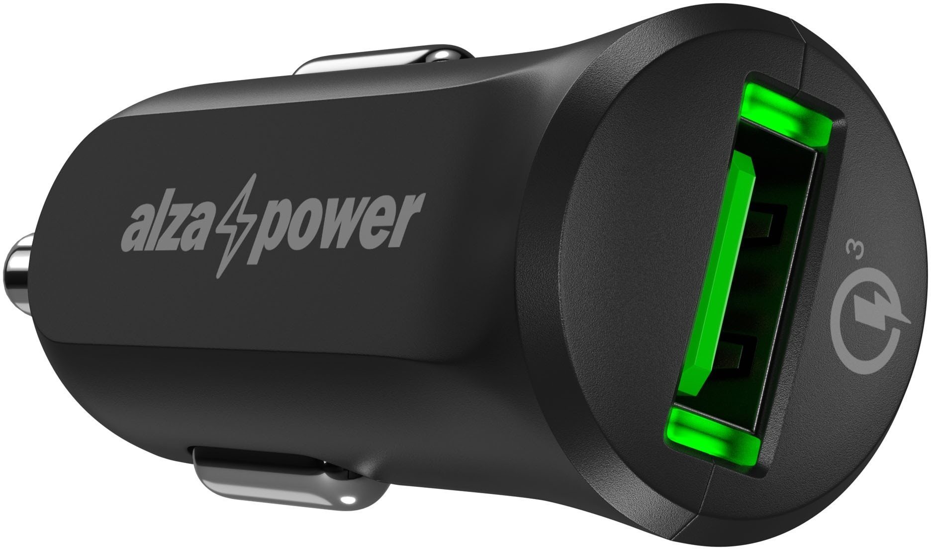AlzaPower Car Charger X311 Quick Charge 3.0, Black Car Charger