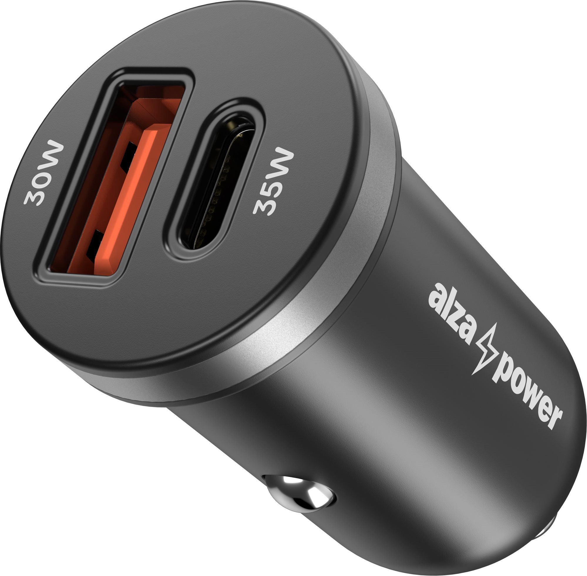 AlzaPower Car Charger P100 USB-A + USB-C Power Delivery 35W schwarz...