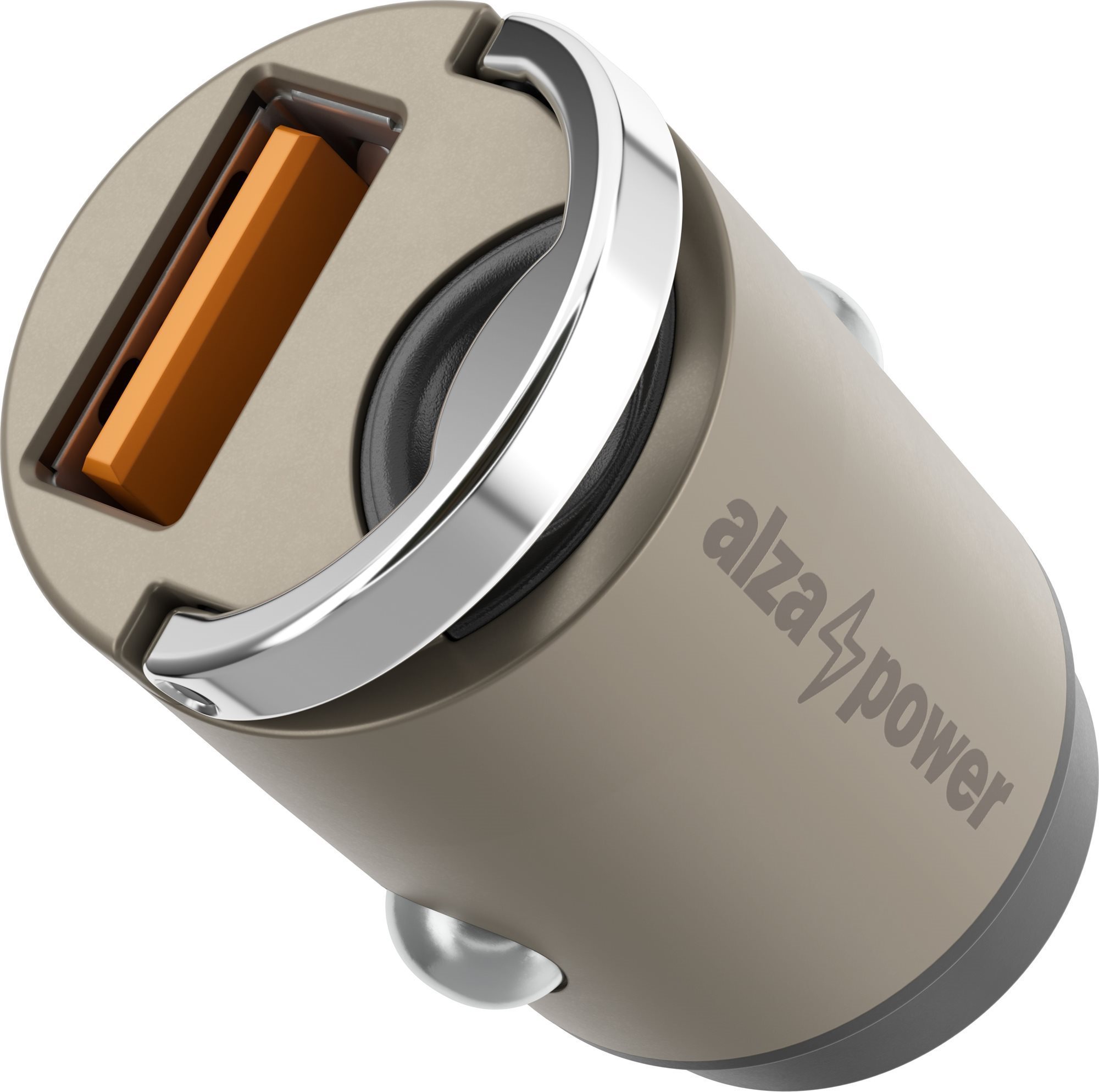 AlzaPower Car Charger M110 Fast Charge Mini Silver Car Charger