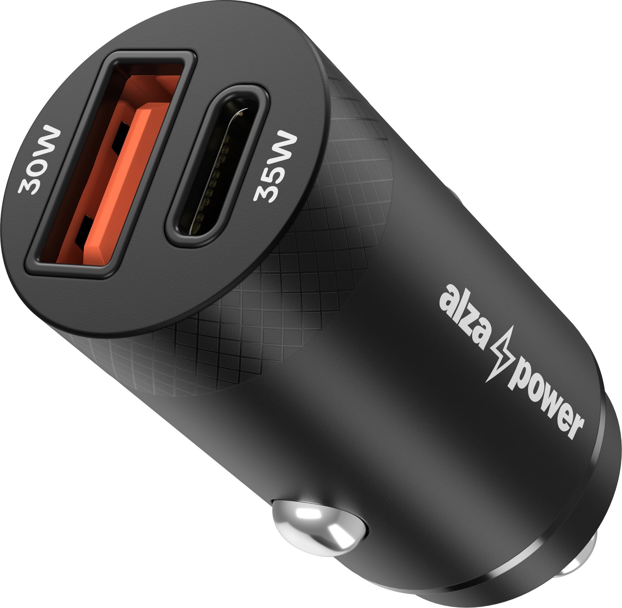 AlzaPower Car Charger M220 USB-A + USB-C Power Delivery 35 W čierna...