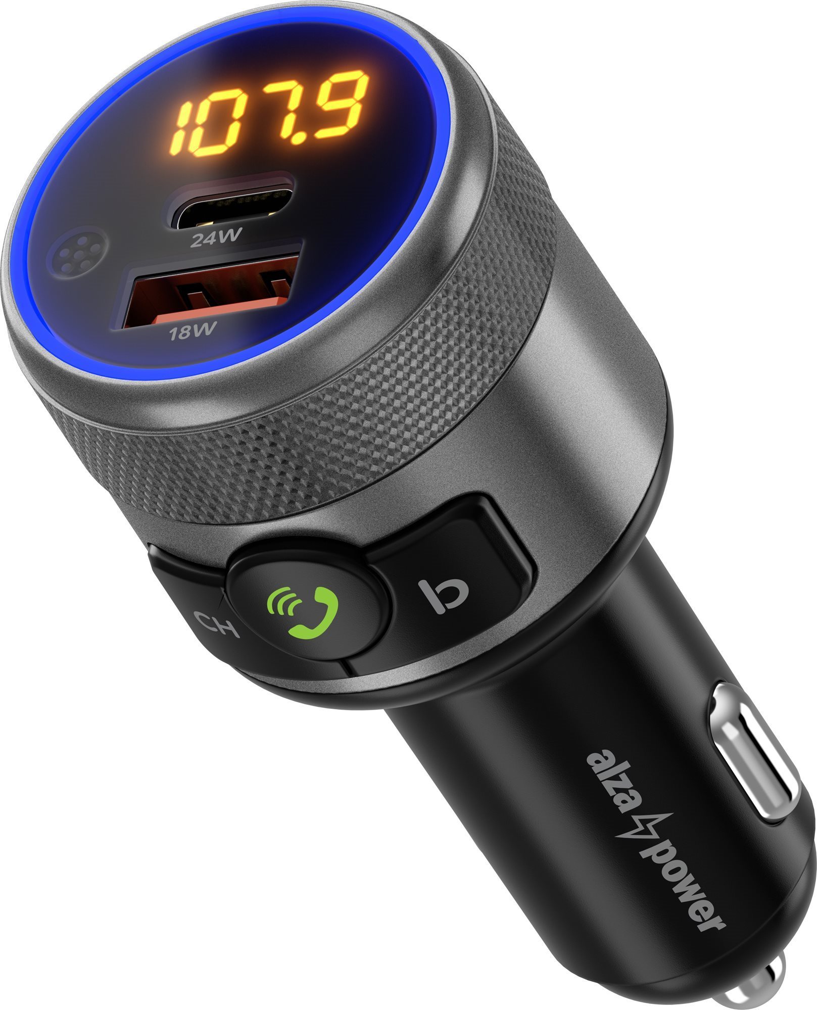AlzaPower FM Transmitter F150, fekete FM Transzmitter