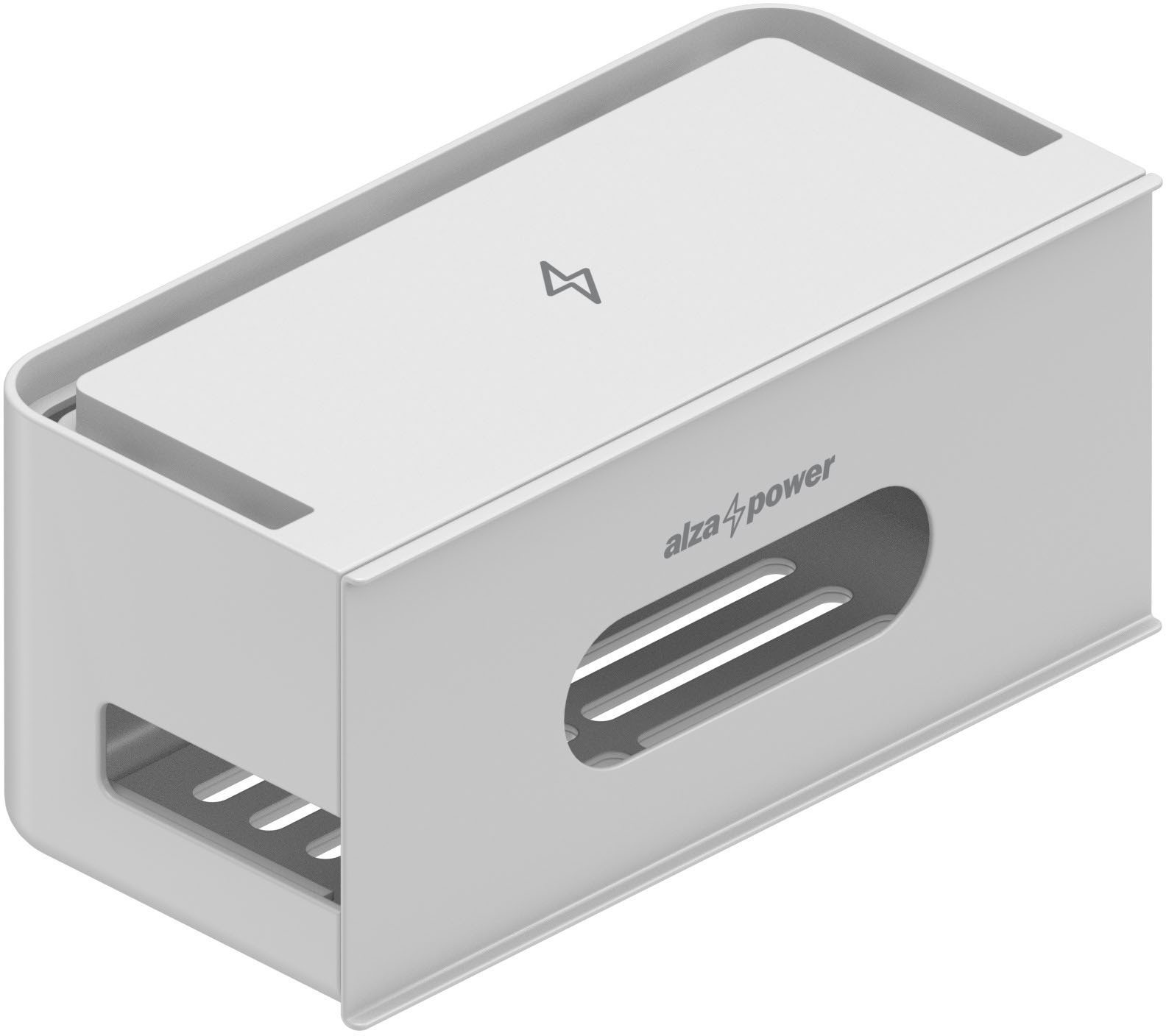 AlzaPower Cable Box Socket, Grey Cable Organiser