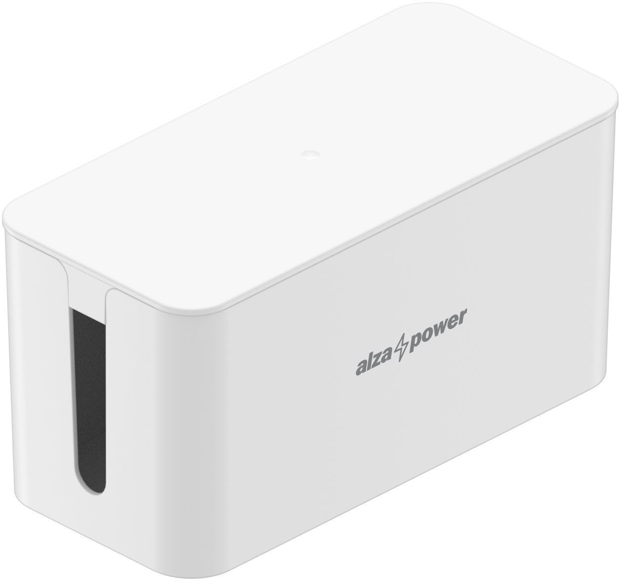 AlzaPower Cable Box Basic, Small, White Cable Organiser