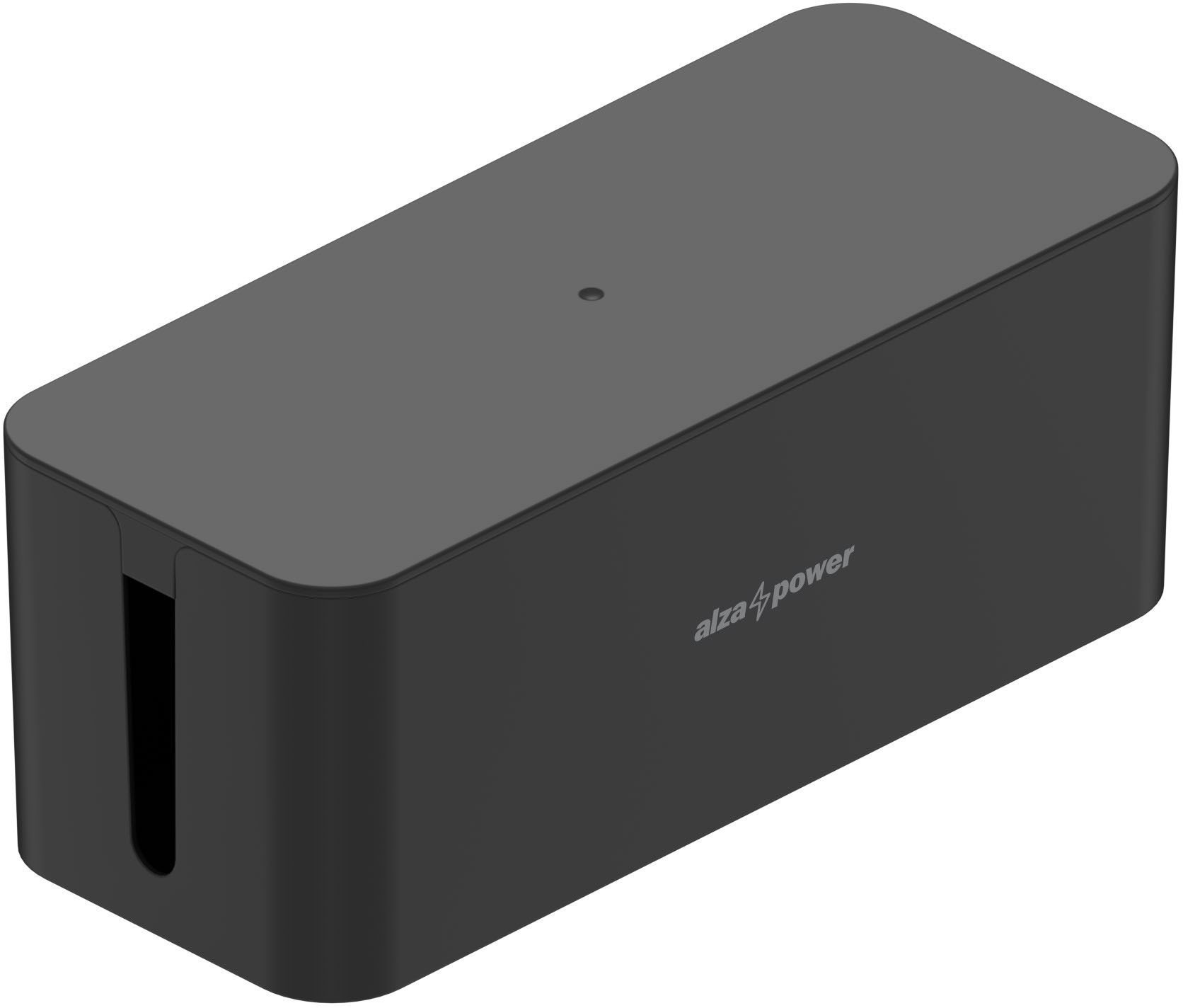 AlzaPower Cable Box Basic, Medium, Black Cable Organiser