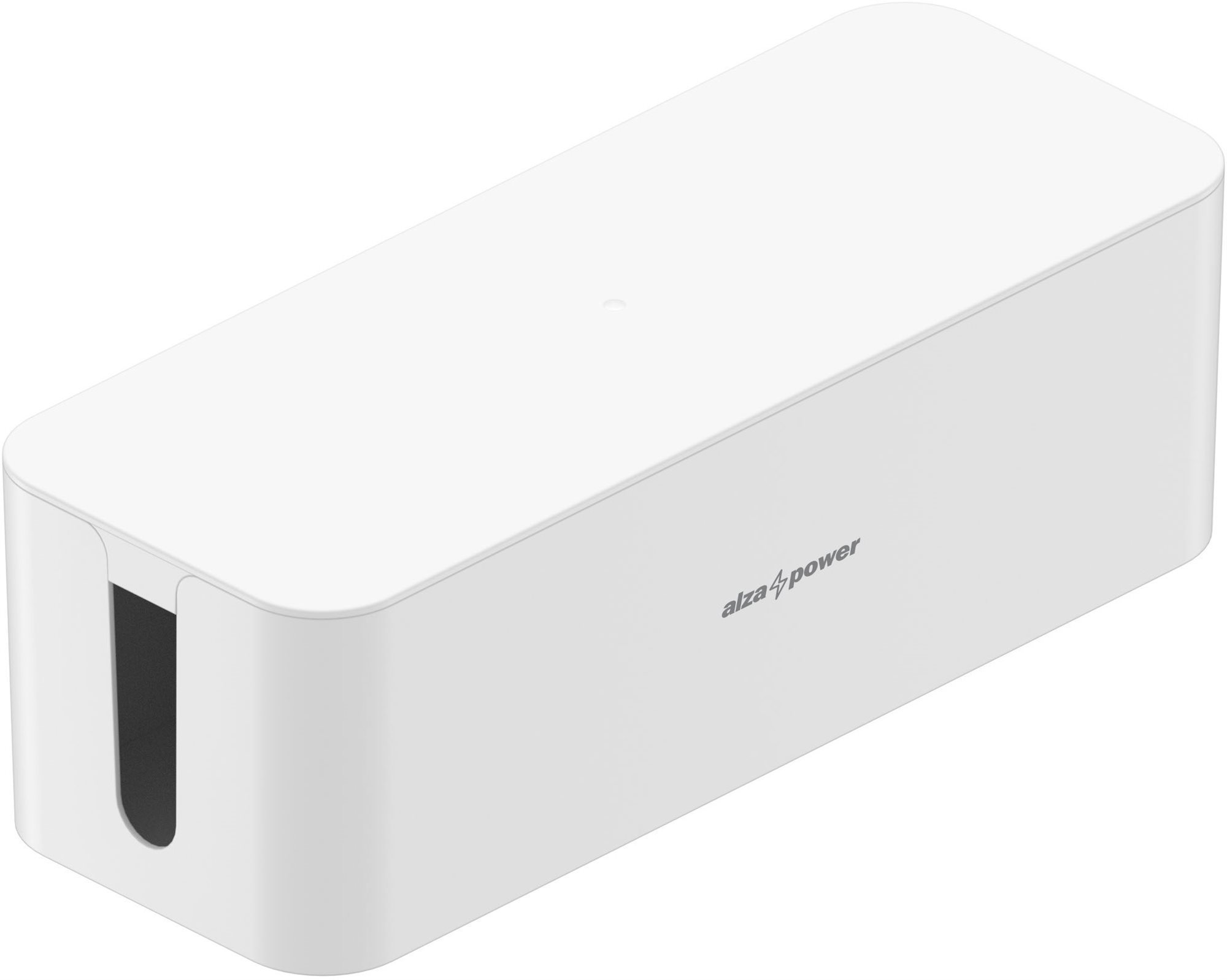 AlzaPower Cable Box Basic Large biely Organizér káblov
