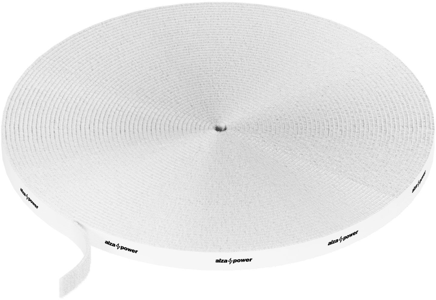 AlzaPower VelcroStrap+ Roll, 25m, White Cable Organiser