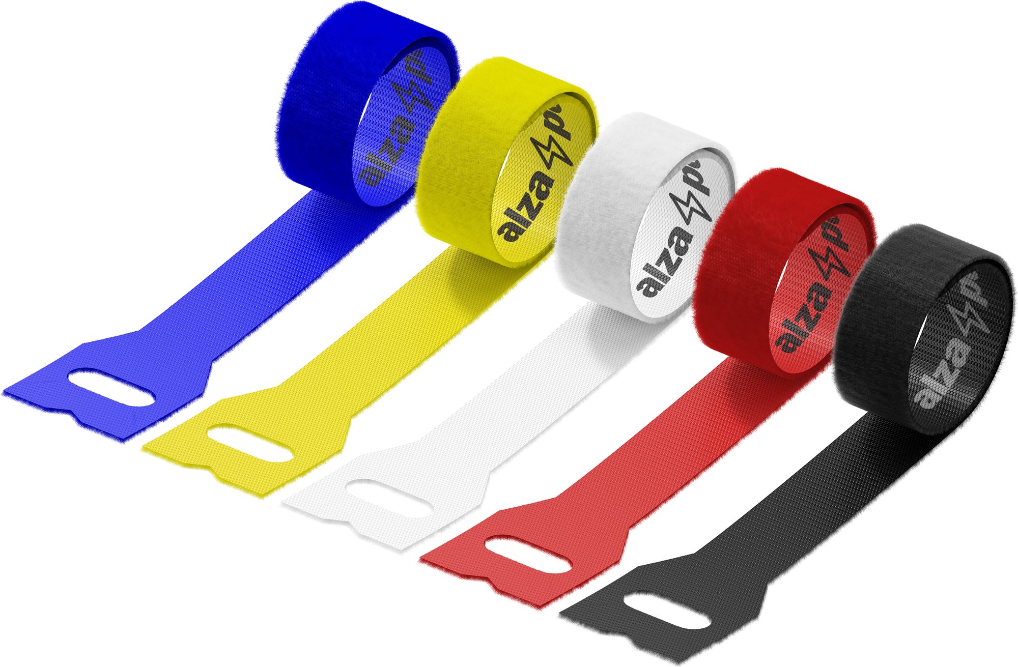 AlzaPower VelcroStrap+ Origin 10St Mix Kabel-Organizer