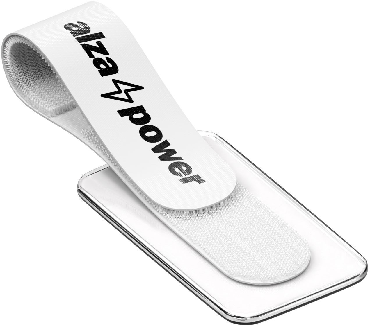 AlzaPower VelcroStrap+ with Tag, 10pcs, White Cable Organiser