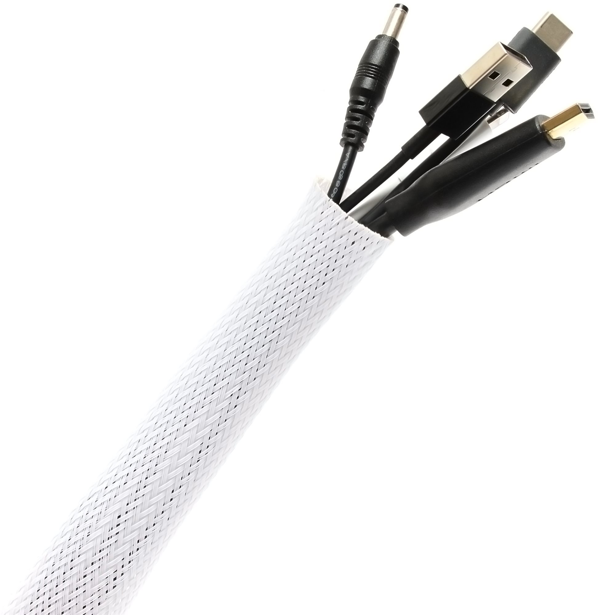 AlzaPower Velcrostrap+ Cable Tube 2 m biely Organizér káblov