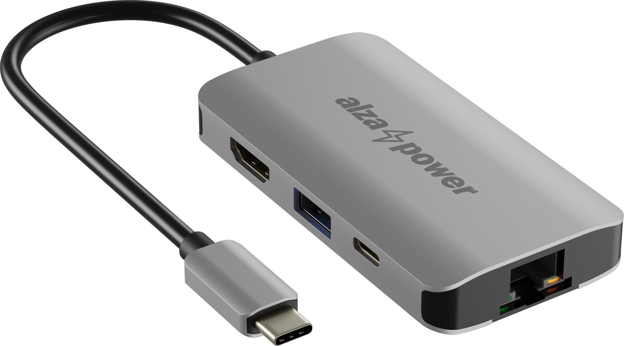 Station d'accueil AlzaPower Metal USB-C 4-en-11 Space Grey Station...