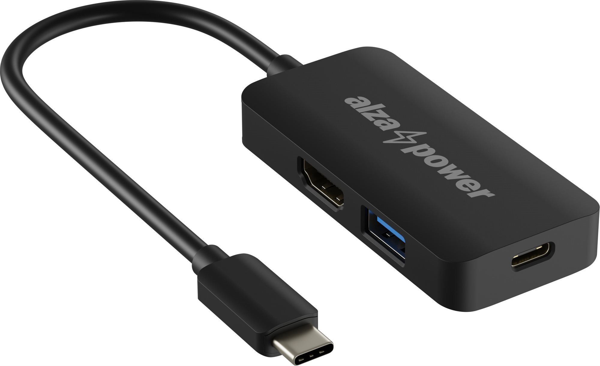 AlzaPower USB-C Dock Station 3 v 1 čierna Dokovacia stanica