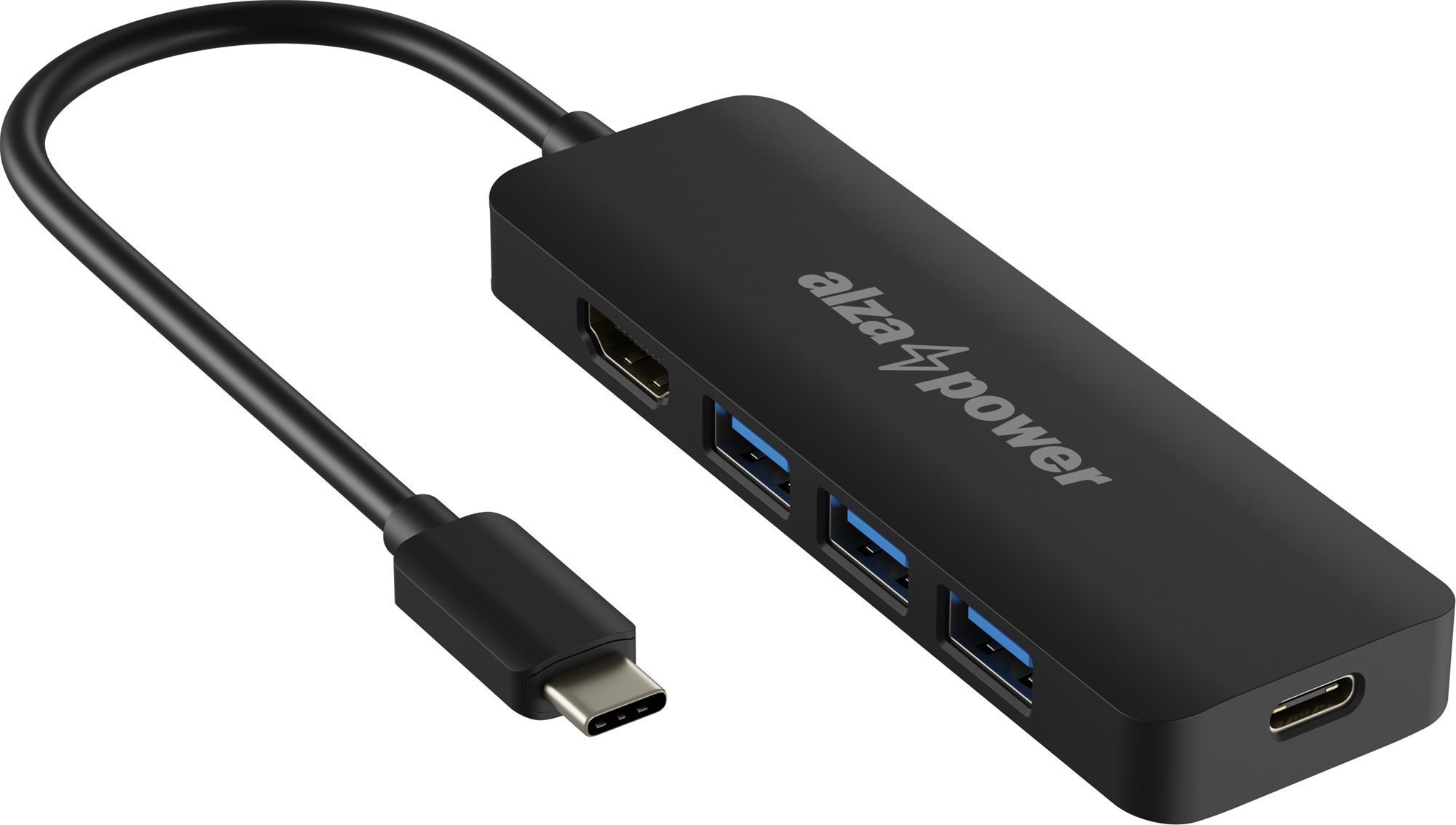 AlzaPower USB-C Dock Station 5 v 1 čierna Dokovacia stanica