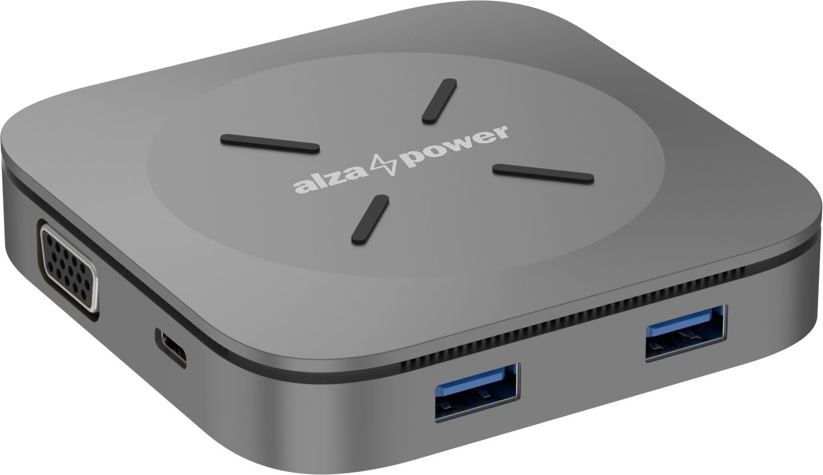 AlzaPower Metal USB-C Dock Cube 6in1 WF - asztroszürke Dokkoló...