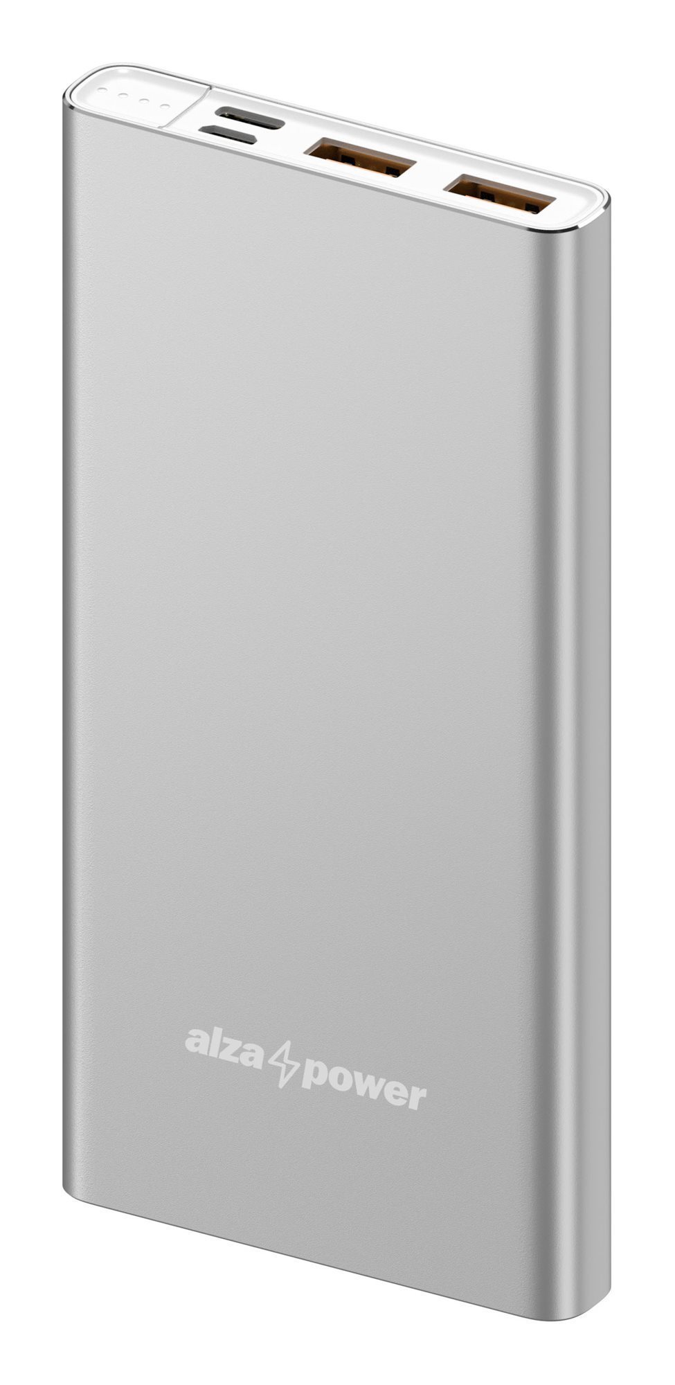 AlzaPower Metal 10000mAh Fast Charge + PD3.0 silver Power Bank