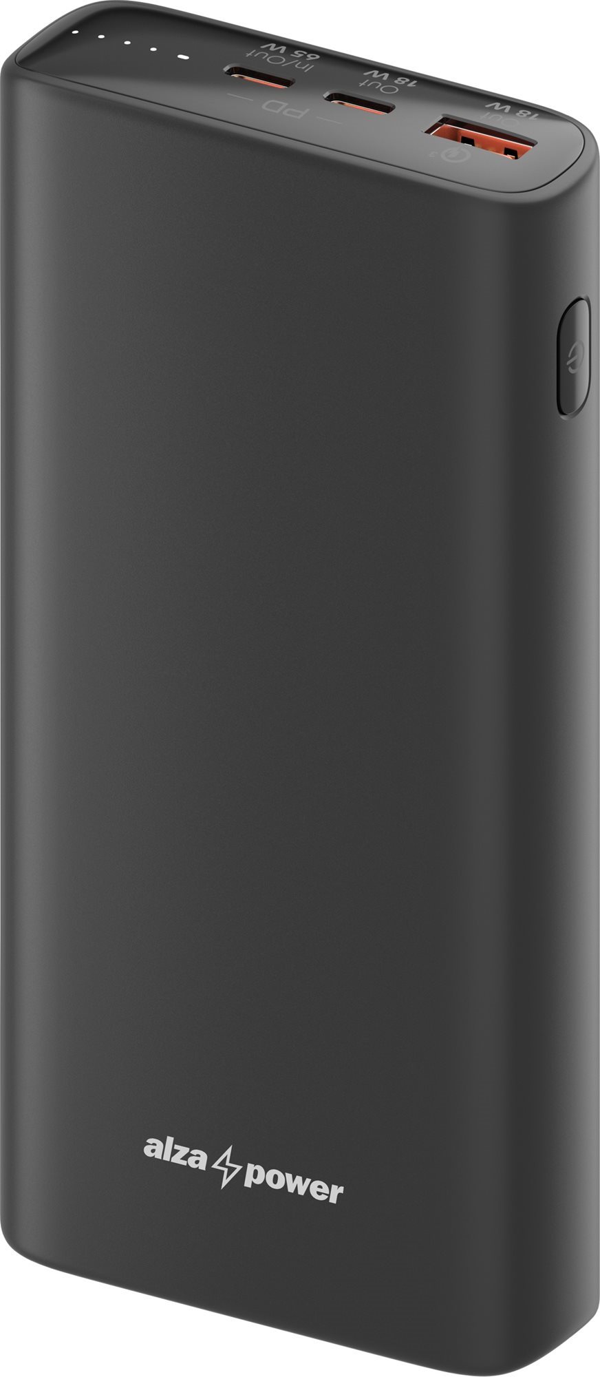 AlzaPower Style  20 000 mAh Power Delivery (65 W) čierna Powerbank