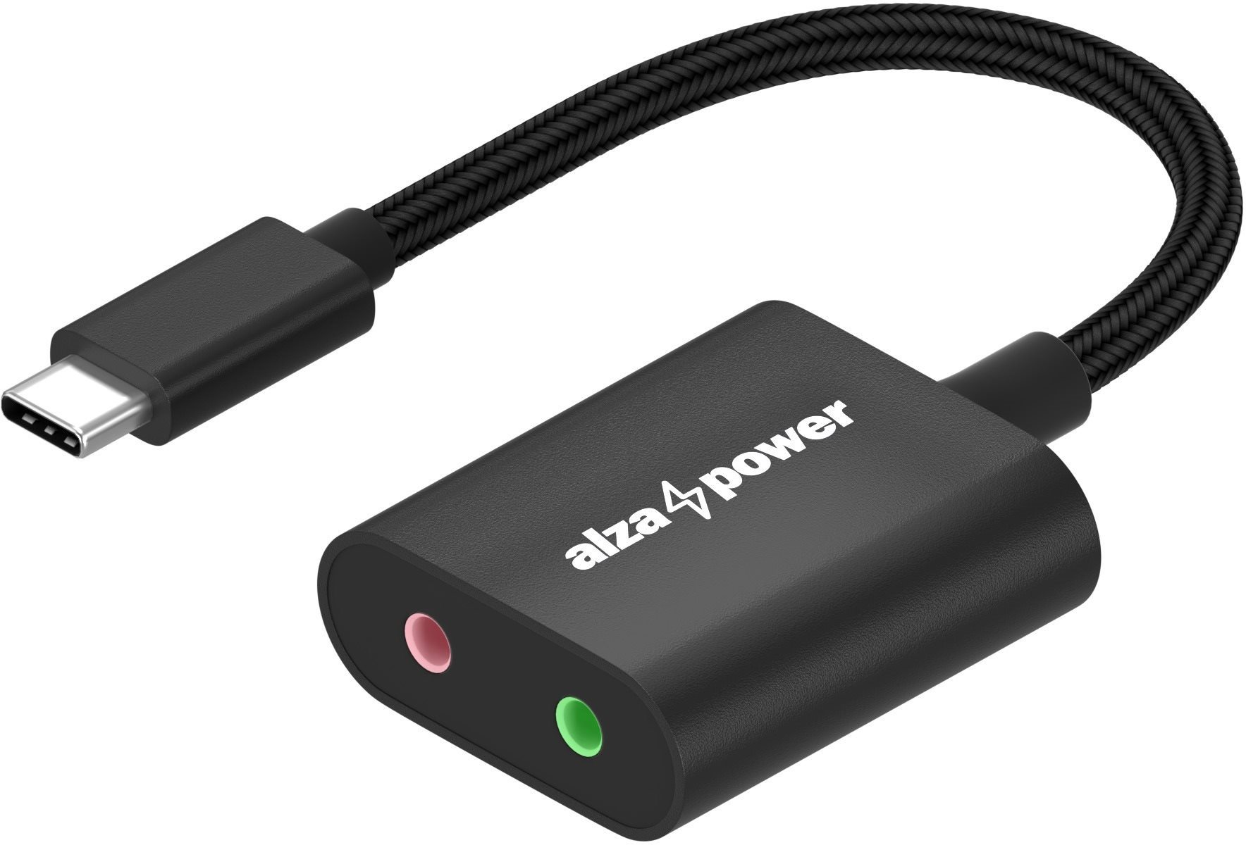 AlzaPower External Sound Card X250, Matt Black External Sound Card