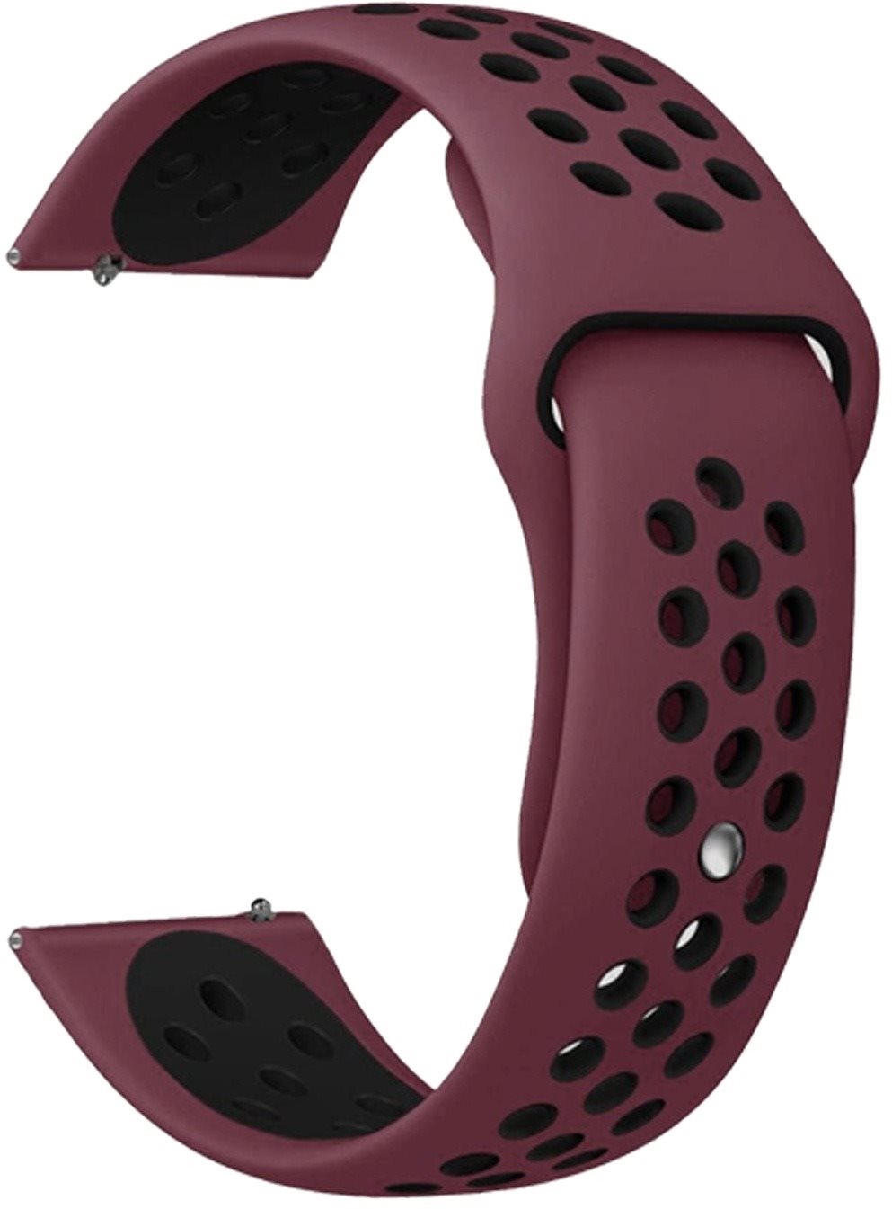 Eternico Sporty Universal Quick Release 20mm Solid Black and Bordo...