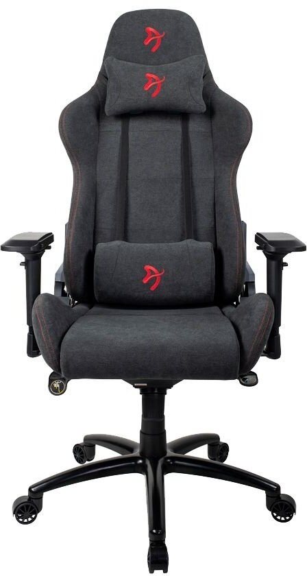 AROZZI VERONA Signature Soft szövet fekete, piros logóval Gamer szék