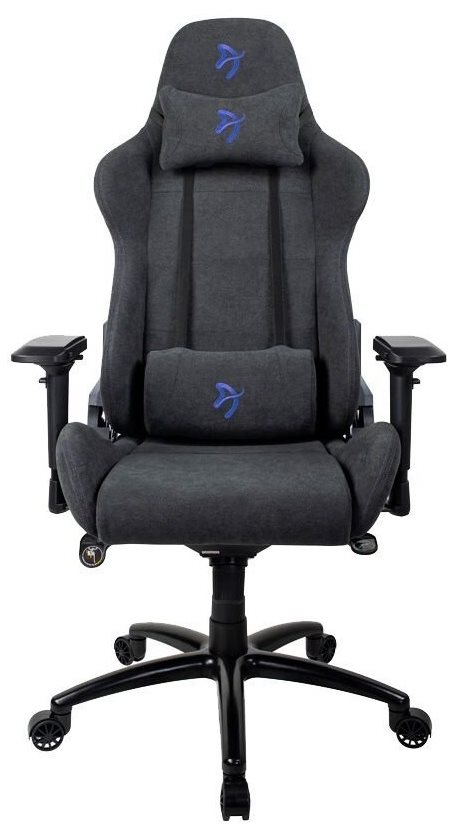 AROZZI VERONA Signature Soft Fabric fekete, kék logóval Gamer szék