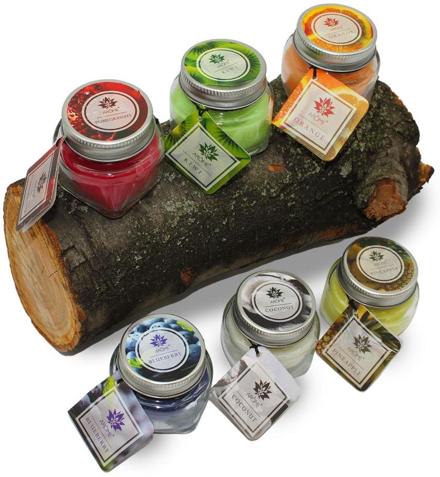 ARÔME Súprava sviečok s prianím 28 g, Fruit, mix 6 ks Darčeková sada