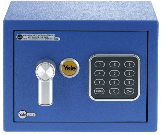 YALE Safe mini YSV/170/DB1/B modrý Sejf