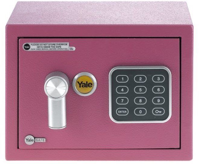 YALE Safe mini YSV/170/DB1/P ružový Sejf
