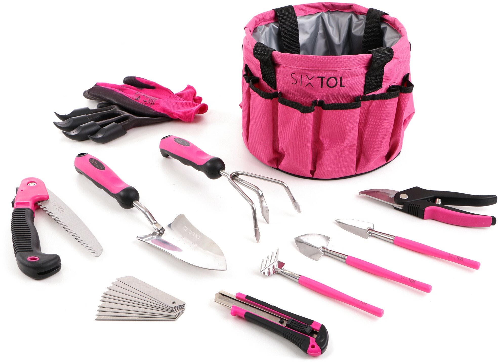 SIXTOL Súprava záhradného náradia GARDEN PINK 10 Sada záhradného...