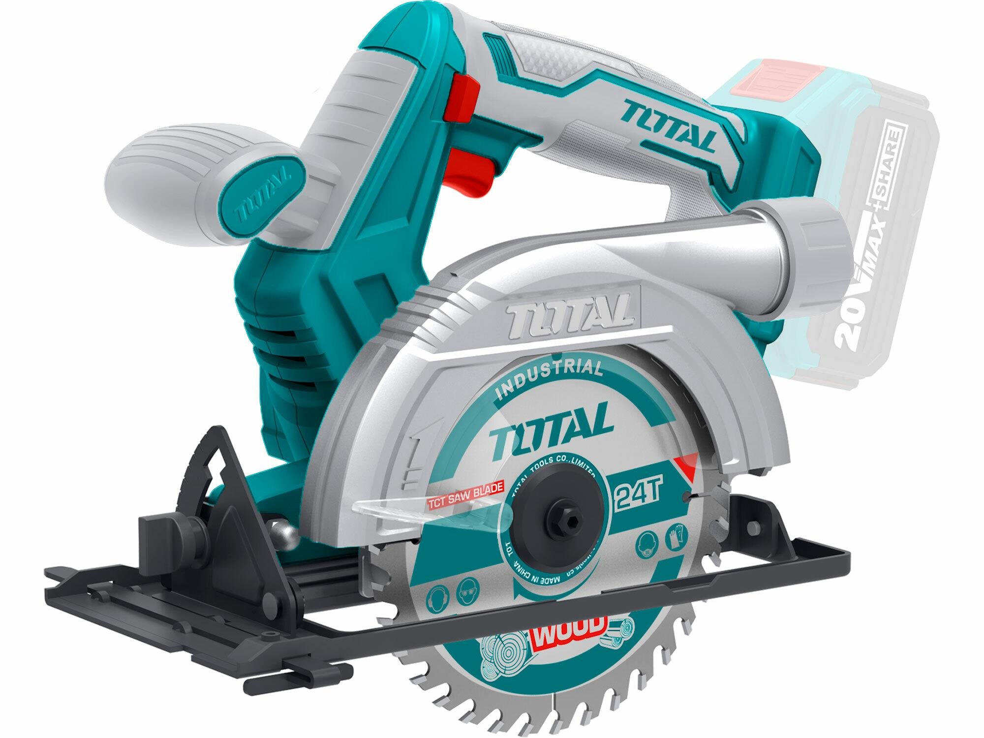 TOTAL-TOOLS Píla kotúčová AKU, 140 mm, 20 V Li-ion, 2000 mAh,...