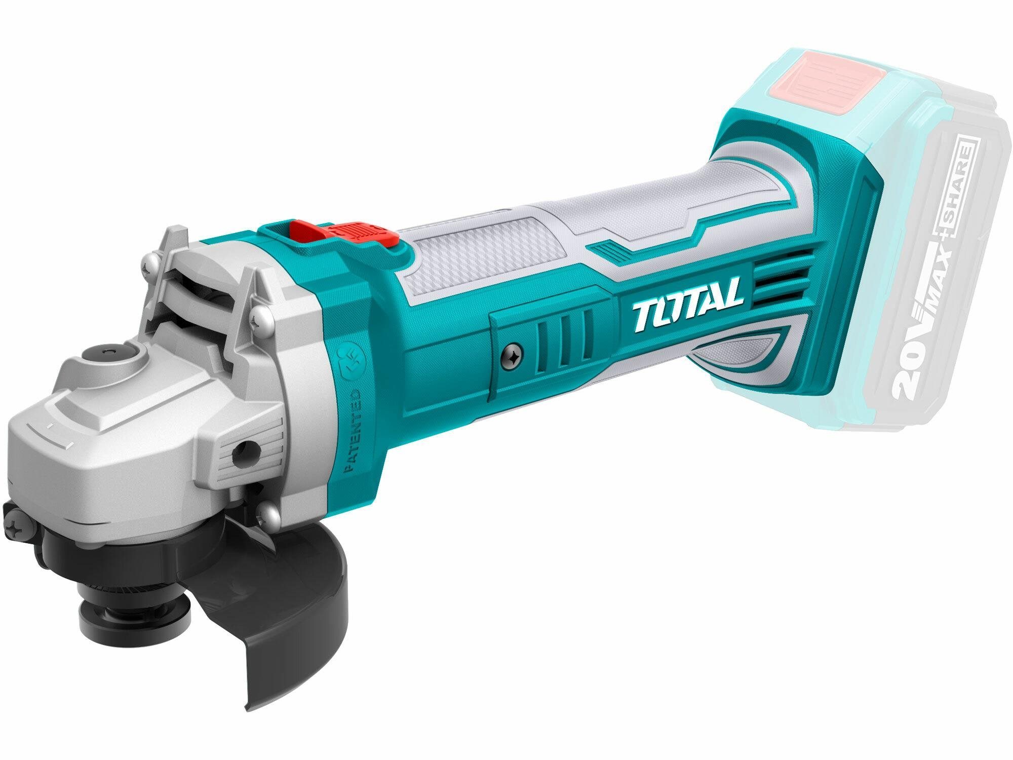 TOTAL-TOOLS Bruska úhlová AKU, 115mm, 20V Li-ion, 2000mAh,...