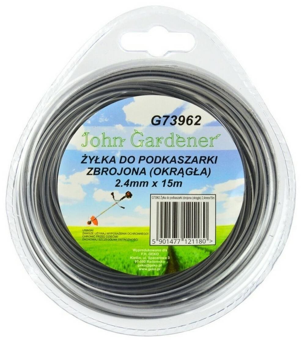 GEKO Struna do kosačky zosilnená, 2,4 mm, 15 m, okrúhly profil,...