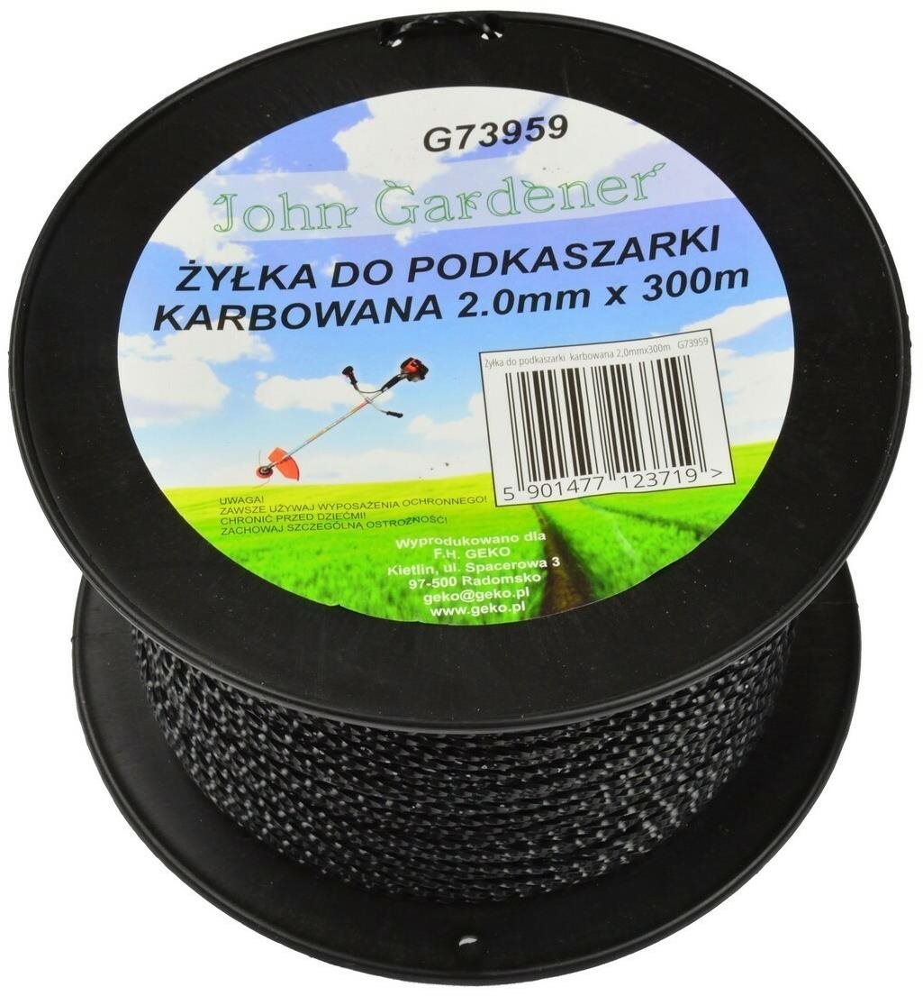 GEKO Struna do kosačky, 2,0 mm × 300 m, zvlnený profil Žacia struna
