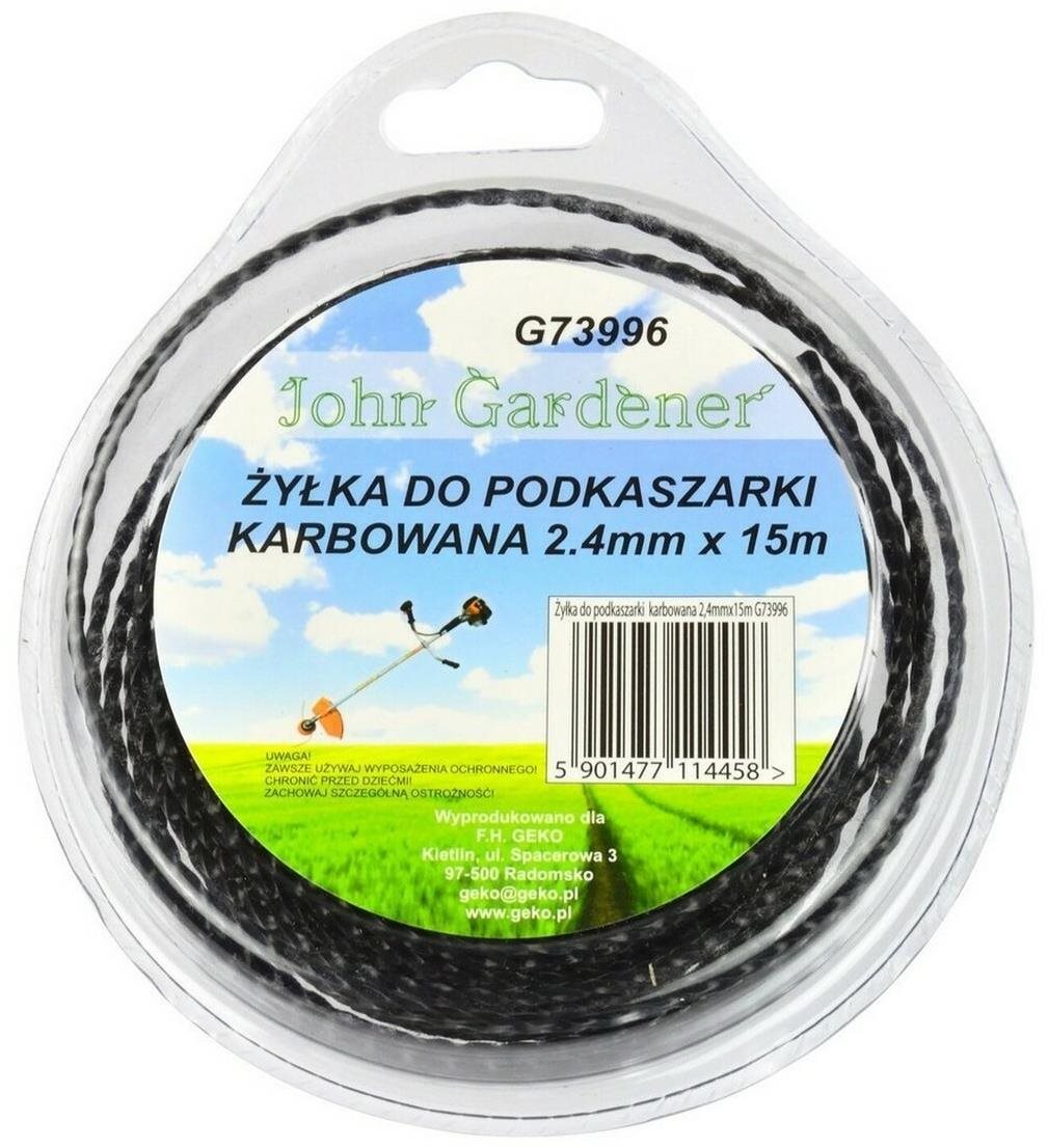 GEKO Struna do kosačky, 2,4 mm, 15 m, zvlnený profil, nylon Žacia...