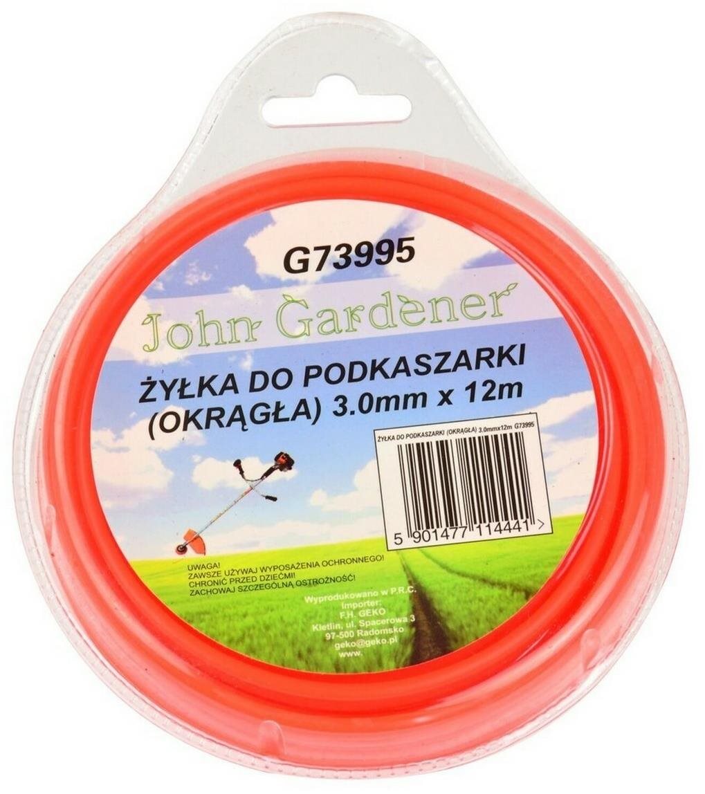 GEKO Struna do kosačky, 3,0 mm, 12 m, okrúhly profil, nylon Žacia...