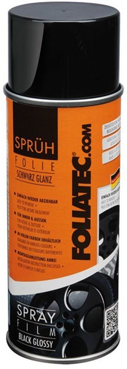 FOLIATEC - Spray - fényes fekete, 400 ml Fólia spray