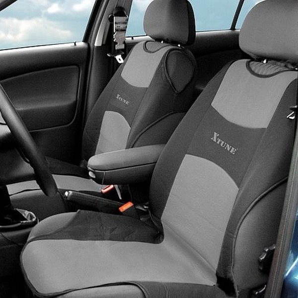 Compass, poťah sedadla TRIKO, predné, 2 ks tmavo-sivý Autopoťahy