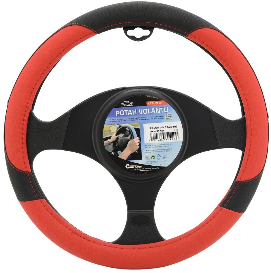 COMPASS Poťah volantu COLOR LINE červený Poťah na volant