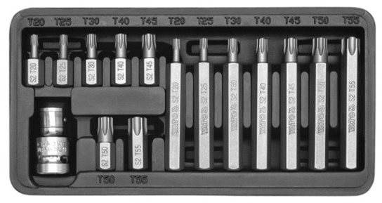 YATO Torx bit készlet, 15 db, doboz Készlet