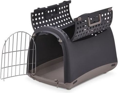 IMAC Prepravka pre mačky a psy plastová hnedá 50 × 32 × 34,5 cm...