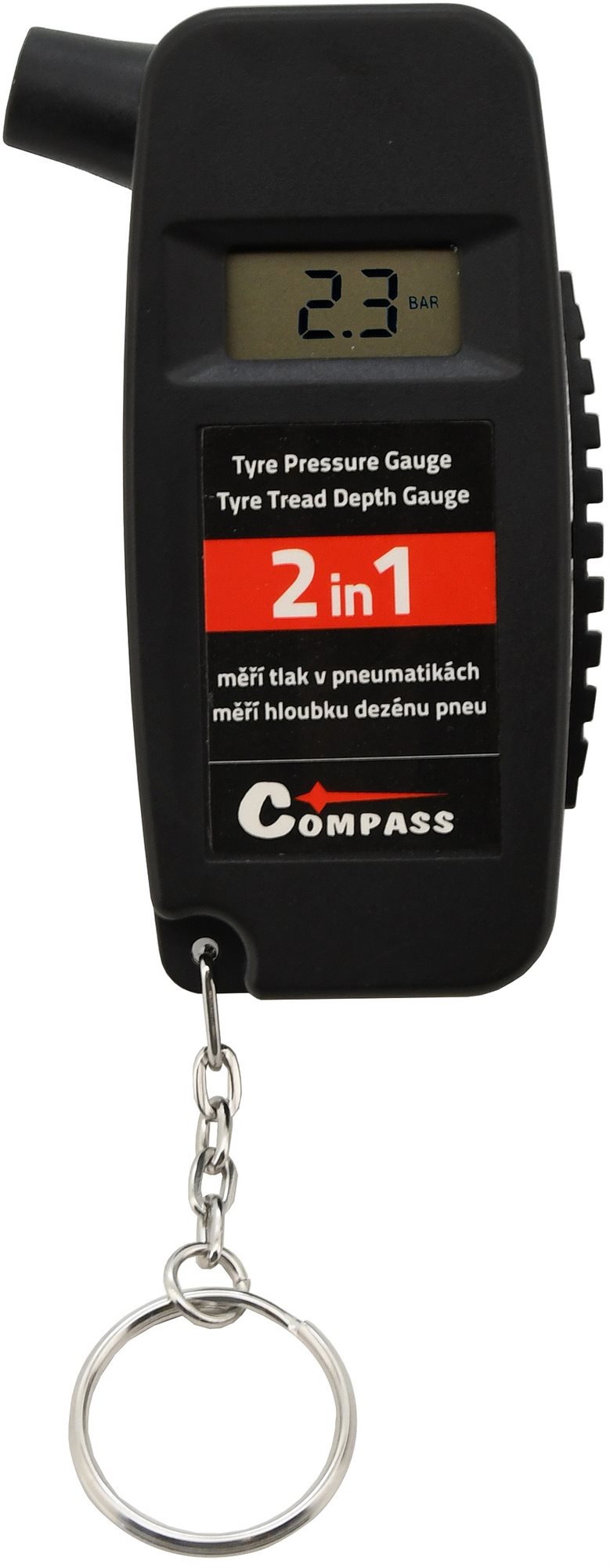 COMPASS - Pneumerač,  2in1 Merač tlaku v pneumatikách